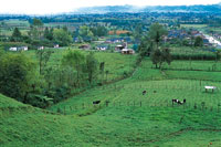 El Valle del Sibundoy, antiguo lago que se rellen durante el Pleistoceno, es un punto de encuentro de Los Andes con la densa selva del Putumayo.