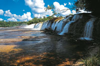 
Chorro Jacameya, en el ro Mesay, donde se oxigenan las aguas procedentes de la serrana de Chiribiquete.
