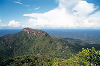 El complejo de torretas y mesas de la serrana de Chiribiquete es una formacin extraordinaria que emerge en la exuberancia de la selva lluviosa tropical de la Amazonia colombiana. A causa de la erosin, slo quedan tepuyes aislados de lo que en el pasado