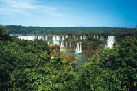 La exuberancia de la selva tropical, al sur, extiende sus lmites hasta la provincia de Misiones en Argentina.