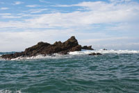 La actividad tectnica ha generado la formacin de cabos y promontorios rocosos constituidos por material de corteza ocenica, a lo largo de la costa norte del Pacfico colombiano.