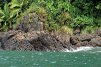 Las lavas almohadilladas, formadas bajo la superficie del mar, conforman parte del litoral del norte del Pacfico colombiano y del norte del golfo de Urab, en el Caribe.