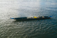 La canoa y el trasmallo son los aparejos caractersticos del pescador artesanal