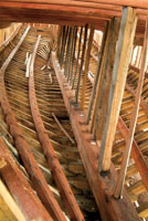 La madera que se extrae de los bosques inundados de las llanuras deltaicas del Pacfico colombiano es utilizada en la construccin artesanal de embarcaciones.