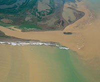 Desembocadura del ro Sin.