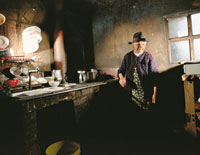 Interior de vivienda campesina en el pramo.