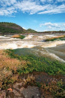 Los raudales del río Orinoco son una de las más bellas manifestaciones del paisaje de la Orinoquia colombiana y venezolana.