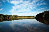 En la superficie y en la atmósfera de la Tierra, el agua es omnipresente. Río Inírida, Guainía.