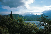 Las nubes auguran un da lluvioso en el Parque Nacional Natural Tayrona
