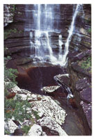 Las aguas negras, llamadas as por su composicin qumica, son caractersticos de esta serrana.