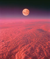 Durante mucho tiempo la Tierra estuvo cubierta por una densa capa de nubes que impeda el paso de los rayos del sol y que dio origen a las primeras lluvias cidas, las cuales iniciaron el ciclo del agua en el planeta azul, cuya masa de 5'794.000 trillones